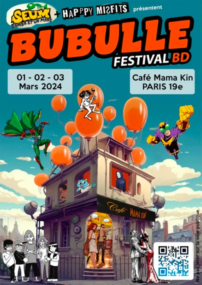 Affiche du festival BD Bubulle à Paris